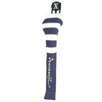 Rugby Stripe Skinny Stick Headcovers - Purple / White