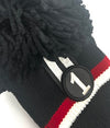 Victory Stripe Pom Pom - Black - Red / White
