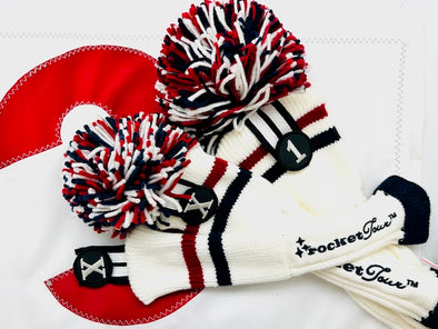 Gift Set - BEST SELLER! White Two Stripes with Navy & Red Stripes