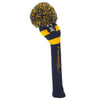 Rugby Stripe Pom Pom Headcovers - Navy / Yellow