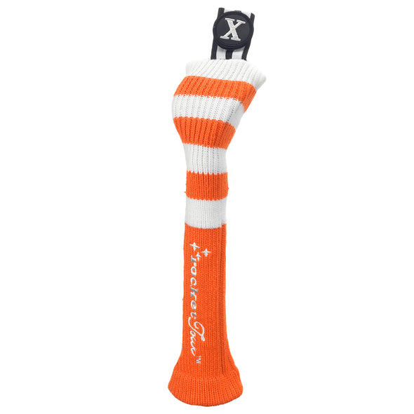 Rugby Stripe Skinny Stick Headcovers - Orange / White