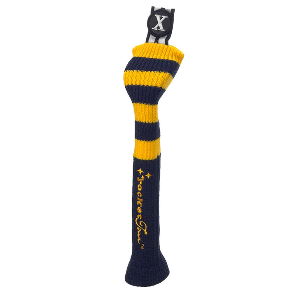 Rugby Stripe Skinny Stick Headcovers - Navy / Yellow