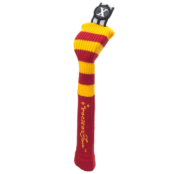 Rugby Stripe Skinny Stick Headcovers - Red / Yellow