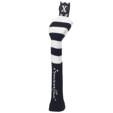 Rugby Stripe Skinny Stick Headcover - Black / White