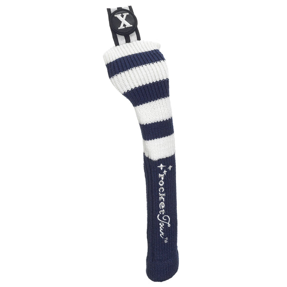 Rugby Stripe Skinny Stick Headcovers - Navy / White