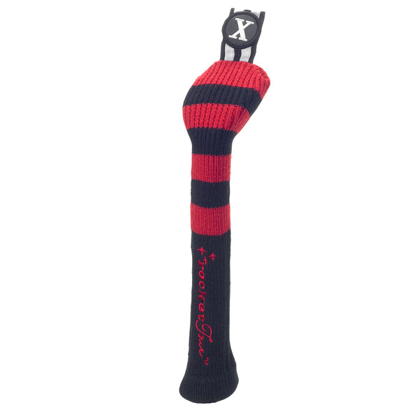 Rugby Stripe Skinny Stick Headcover - Black / Red
