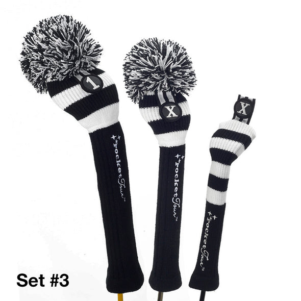 Golf Headcovers Gift Set - White and Black