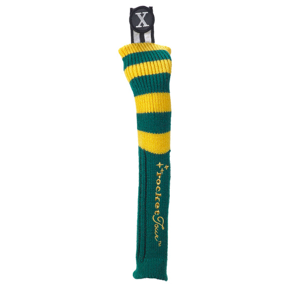 Rugby Stripe Skinny Stick Headcover - Green / Yellow