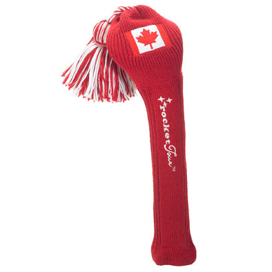 Solid Tassel Headcover with Flag - Canadian