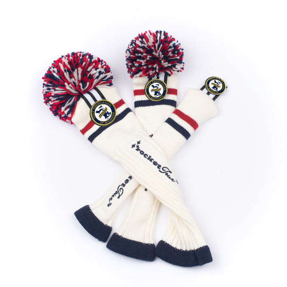 MICHIGAN - GAM- TWO STRIPE- WHITE - RED / NAVY  (SELECT SIZE - EACH COVER SOLD INDIVIDUALLY)