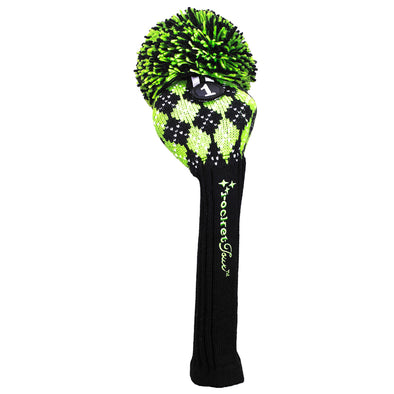 Black / Lime Knit Golf Headcovers